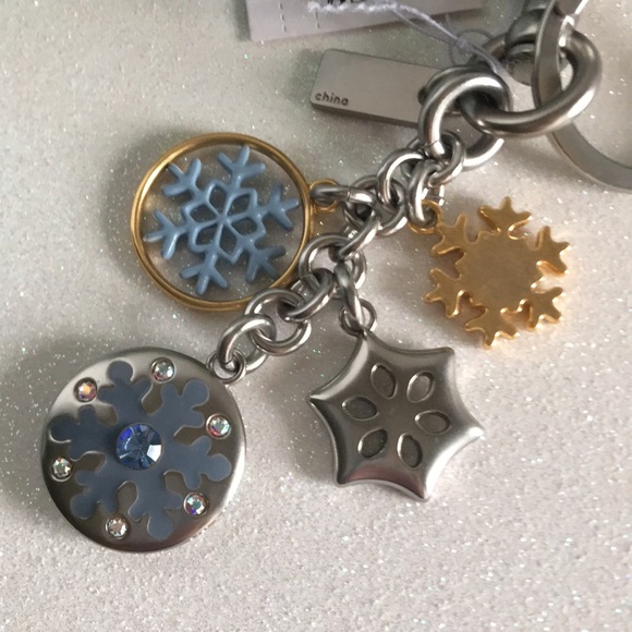 Coach Snowflake Cluster Bag Charm Key Chain NWT - Picture 5 of 14